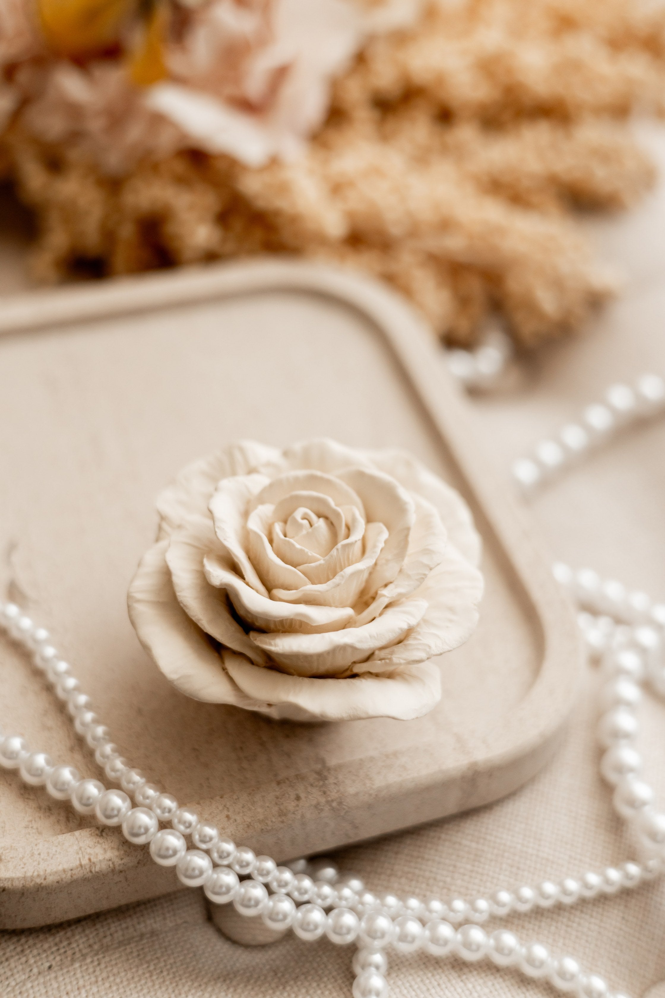 Rosa 3D - Cerâmica Perfumada