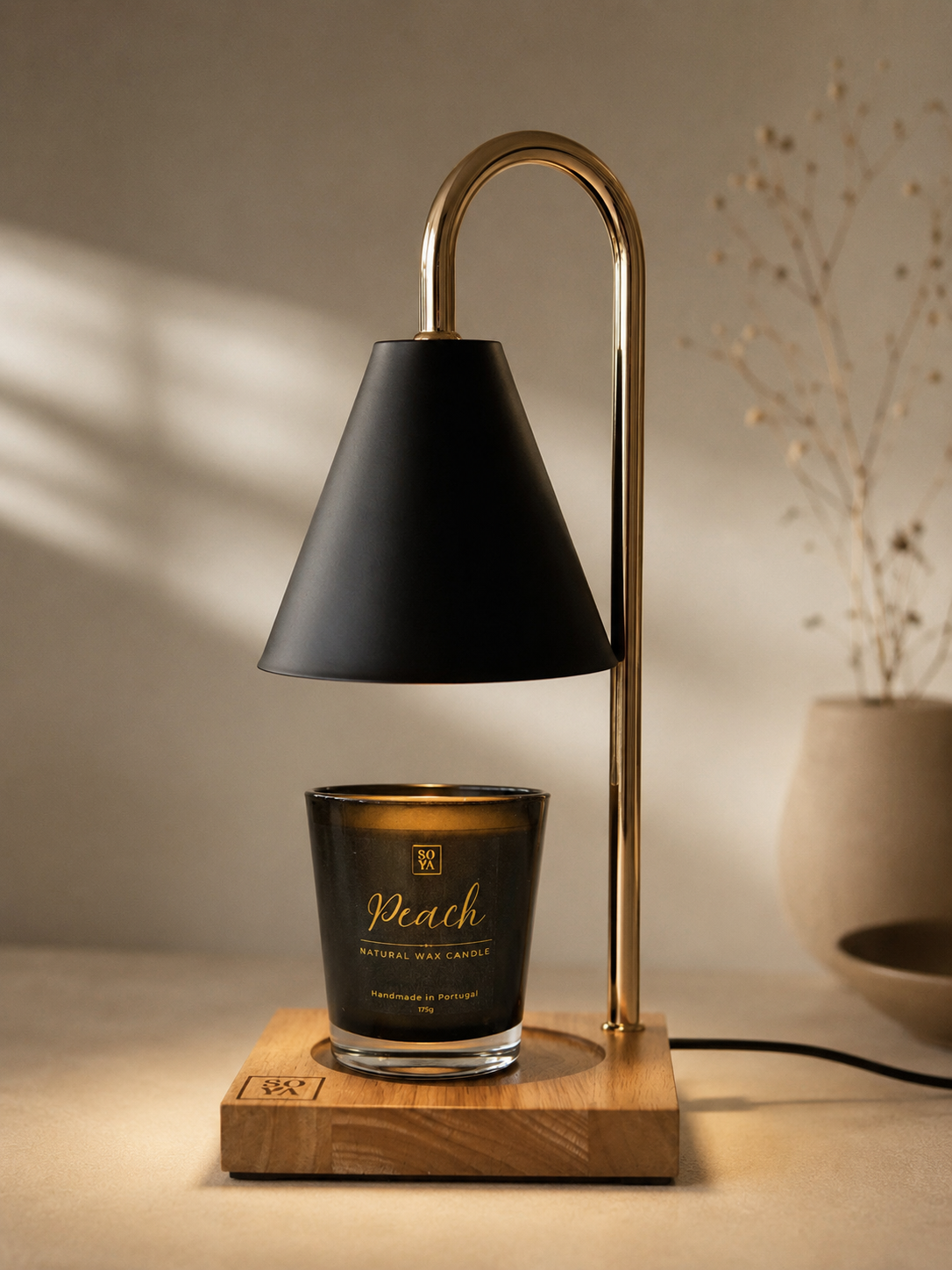 Pack Candeeiro + Vela Aromática (Preto)