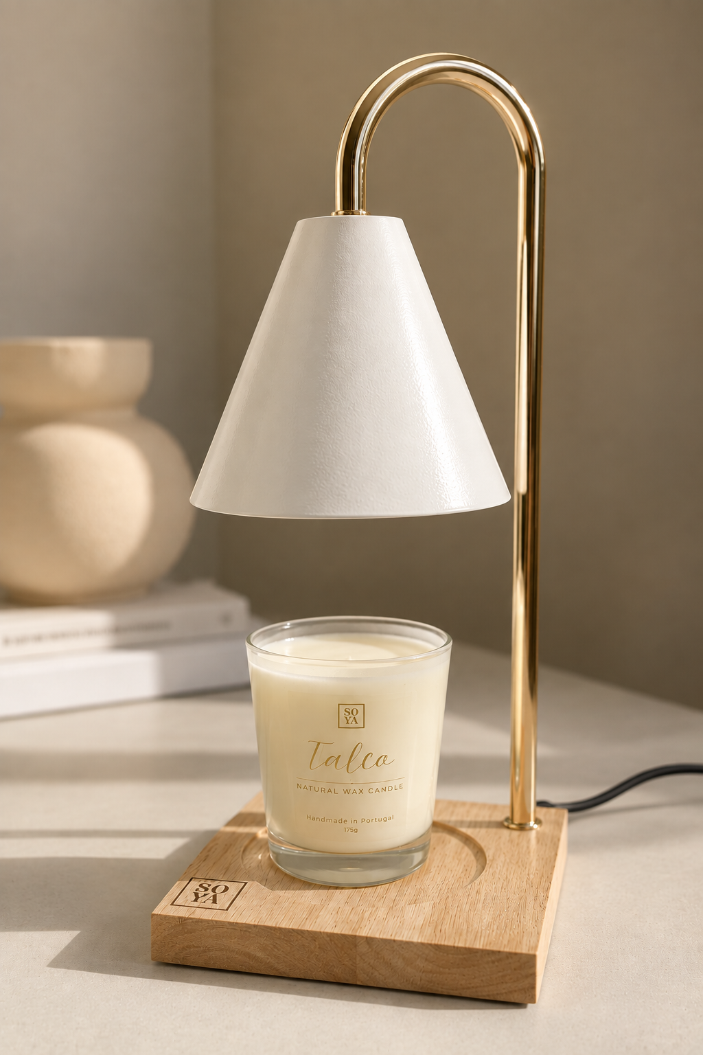 Pack Candeeiro + Vela Aromática (Branco)